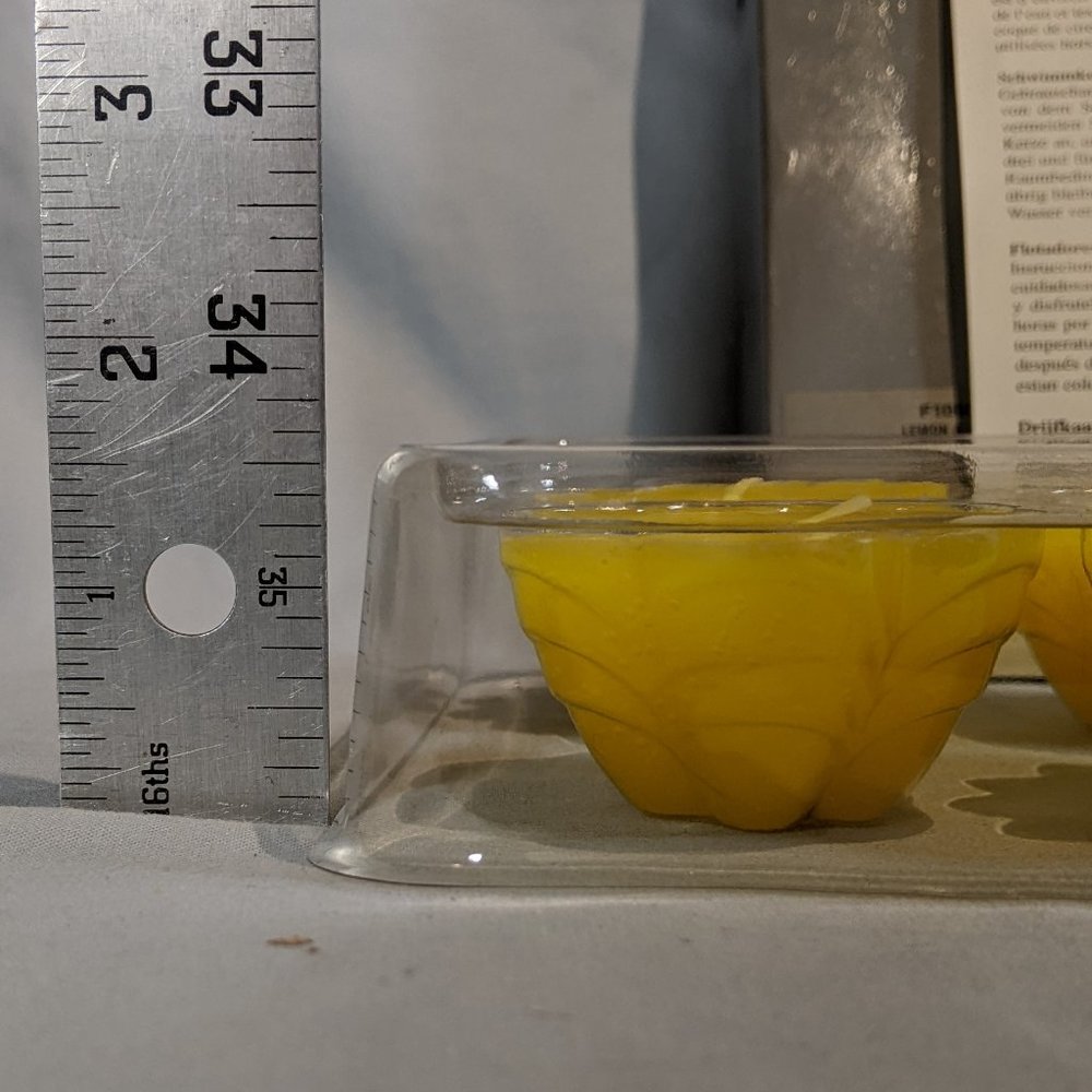 NIB! Rare! PartyLite Floater Candles F1000 Lemon & Kiwi ,Yellow & Green Flowers - Picture 6 of 9